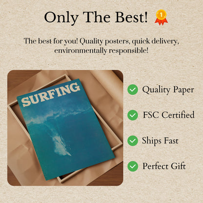 Surfer reitet Ozeanwellen Poster
