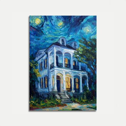 Starry Night House Poster