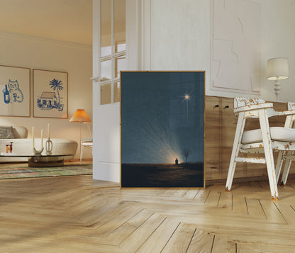 Notte Stellata Solitaria Poster