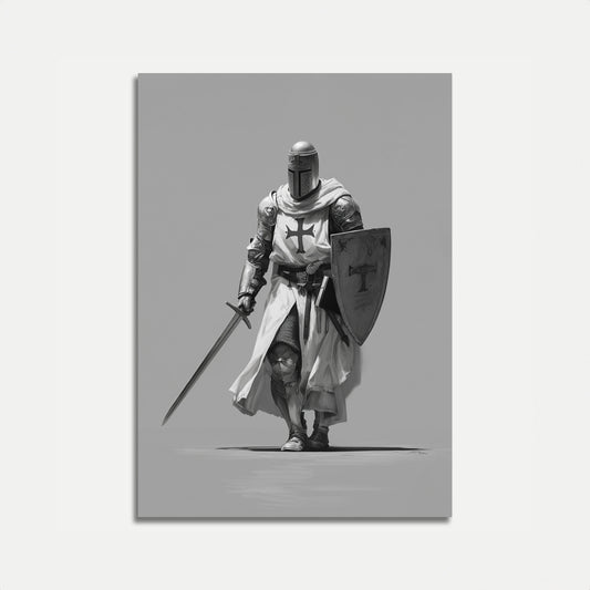Medieval Crusader Knight Poster