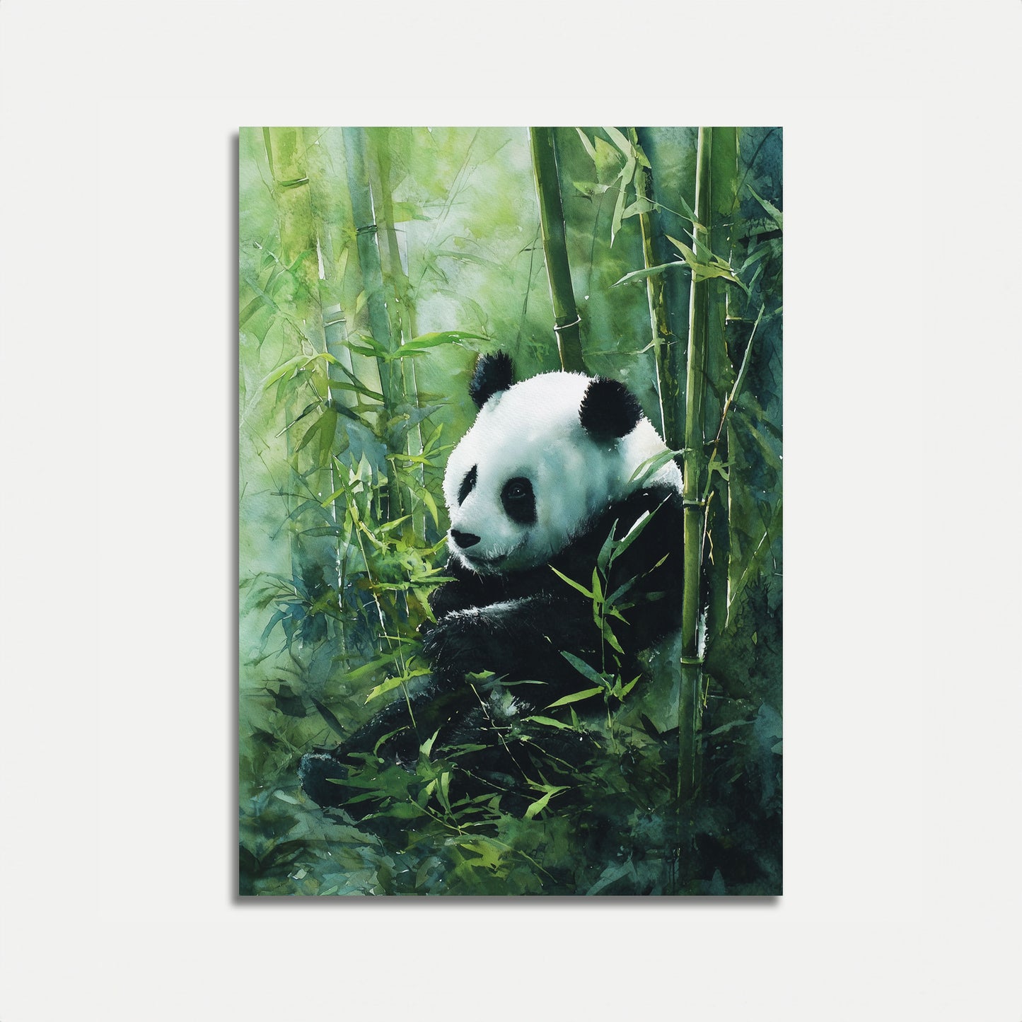 Serene Panda Bamboo Forest Poster