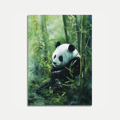 Serene Panda Bamboo Forest Poster