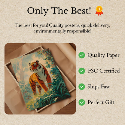 Majestic Tiger in Jungle Poster