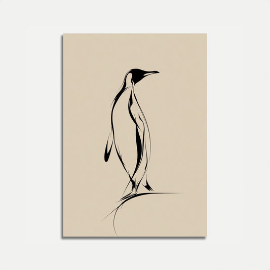 Minimalist Penguin Standing Poster