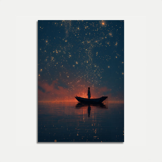 Starry Night Solitude Poster