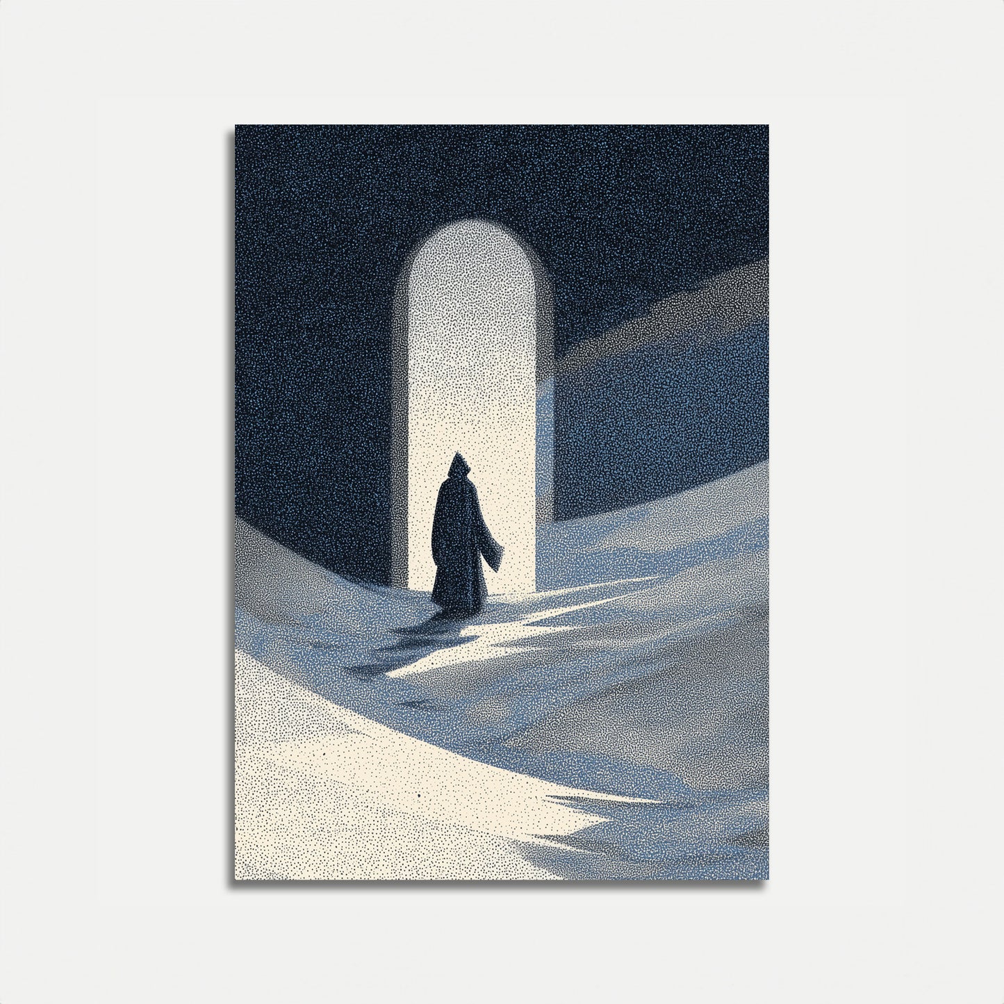 Hooded Figure Desert Gateway Poster