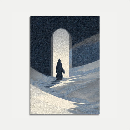 Hooded Figure Desert Gateway Poster