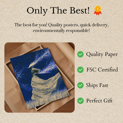 Elegant Swan in Blue Poster
