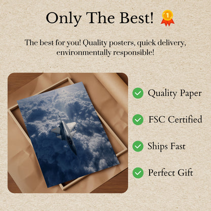 Storm Piercing Jet Fighter Poster