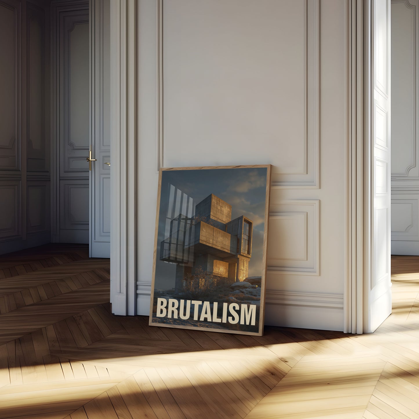 Brutalistisk Arkitektur Struktur Plakat