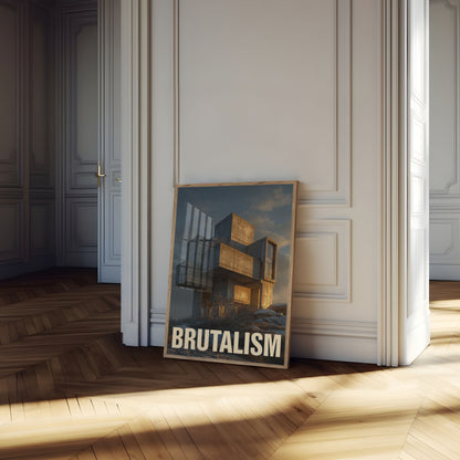 Brutalistisk Arkitektur Struktur Plakat