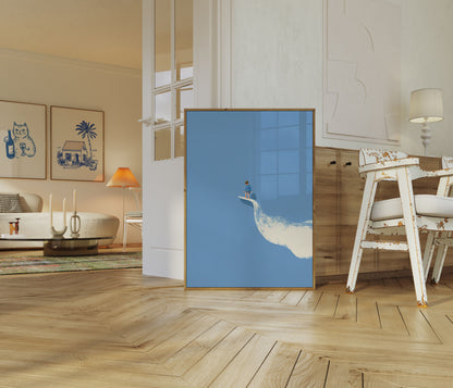 Blue Wave Surfing Dream Poster