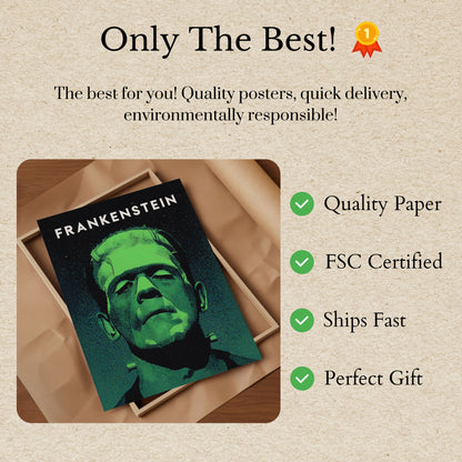 Frankenstein Monster Portrait Poster