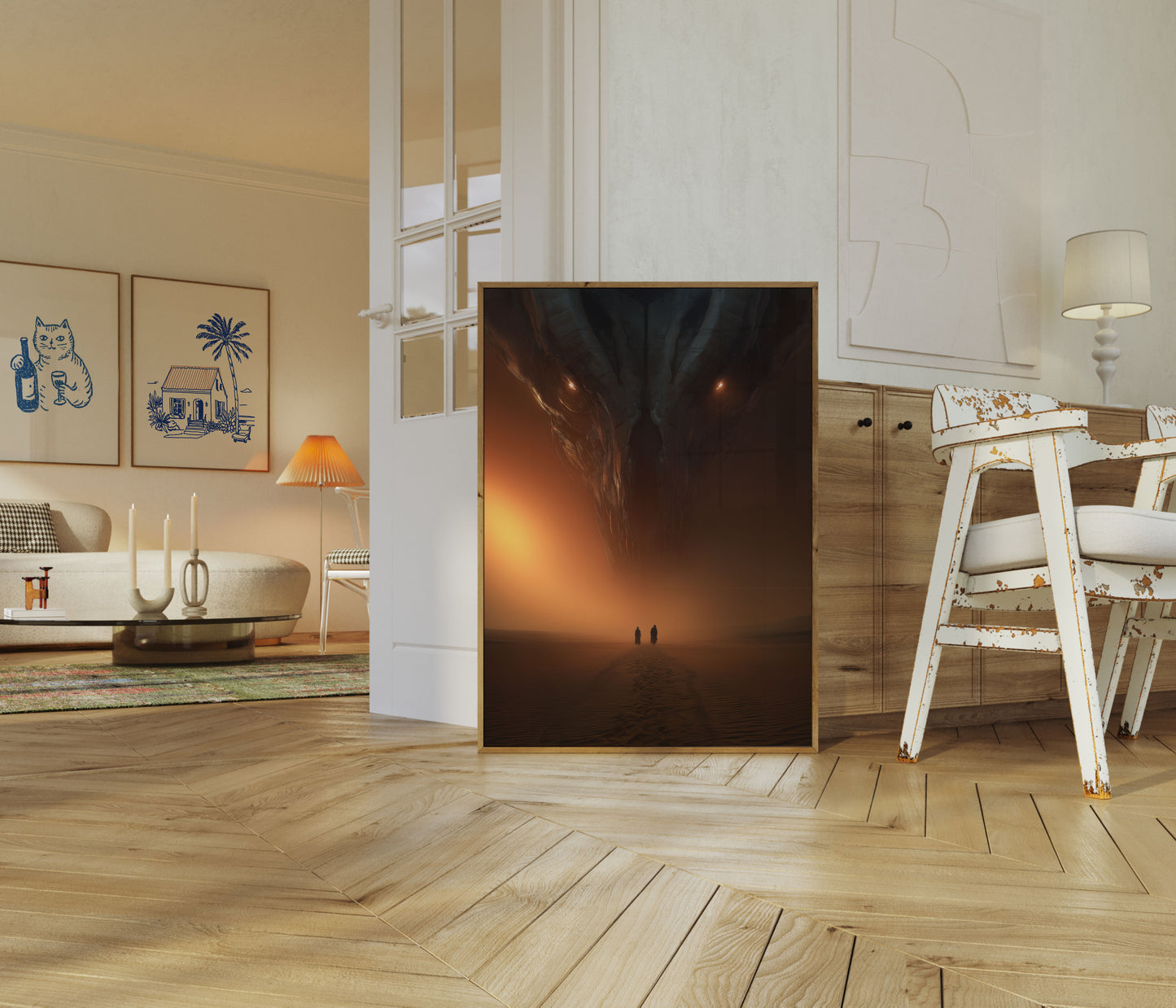 Mysterious Desert Encounter Poster