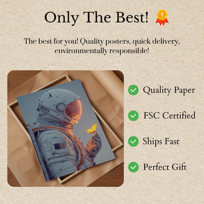 Cosmic Butterfly Encounter Poster