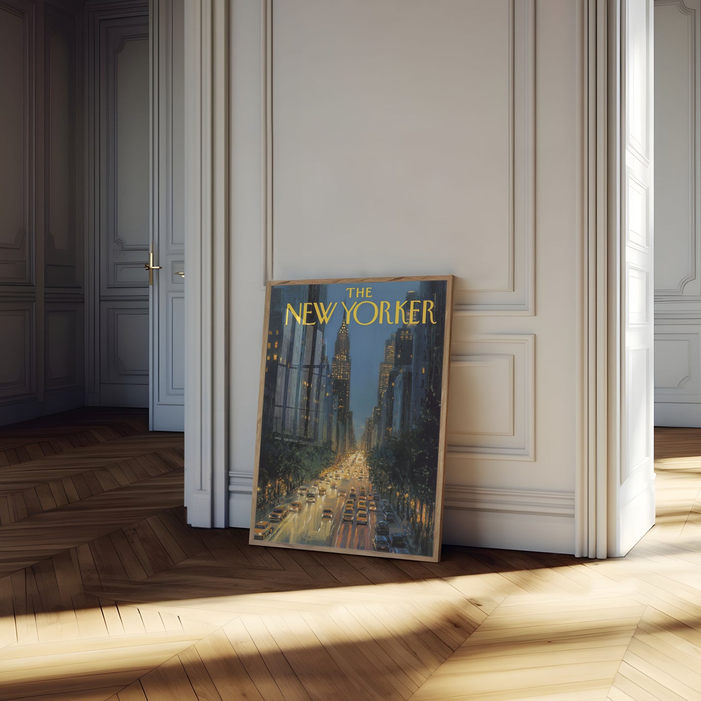 New York City Twilight Traffic Poster