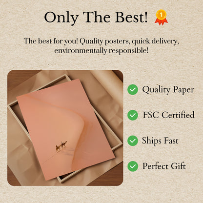 Desert Journey Camel Tracks Poster