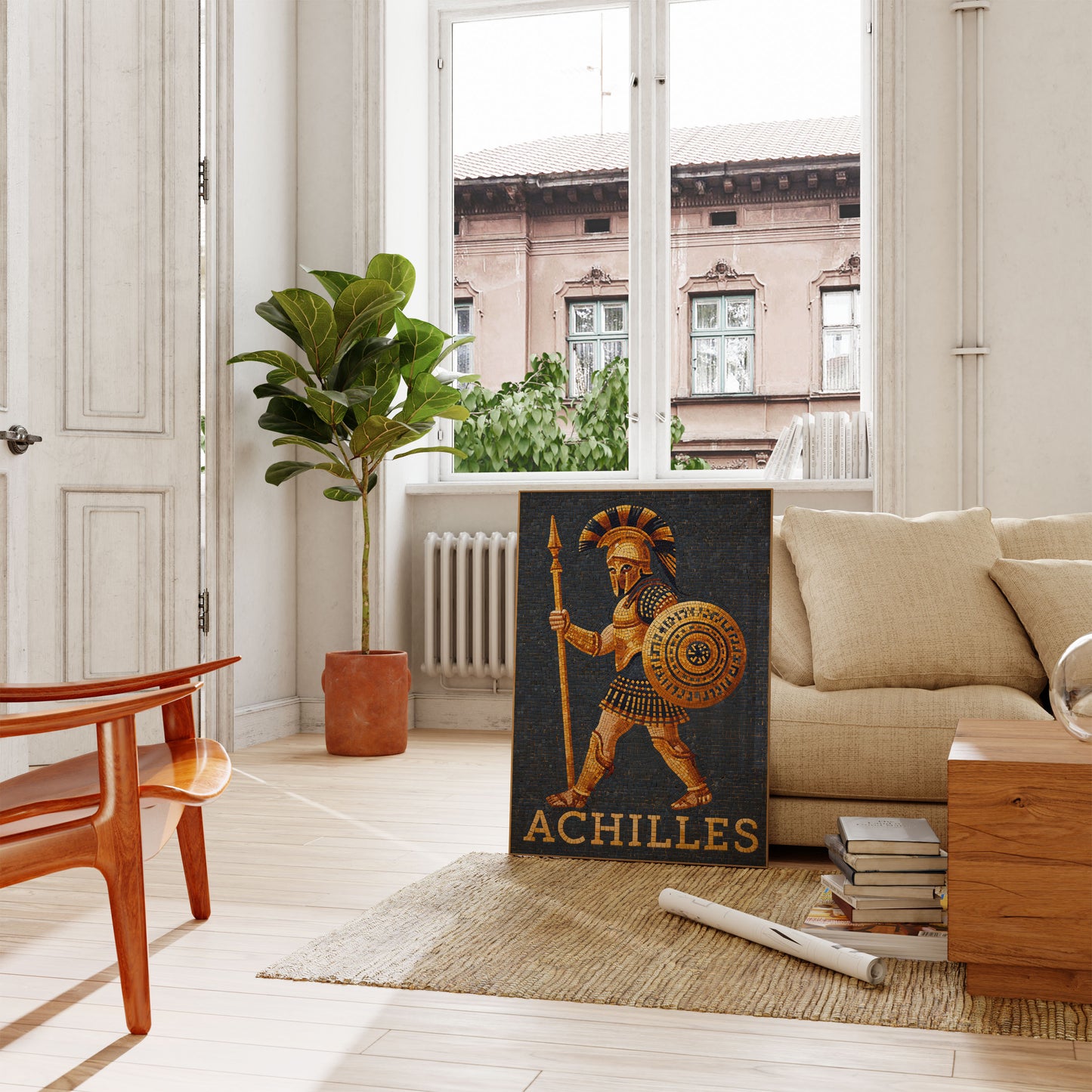 Achilles Warrior Mosaic Poster