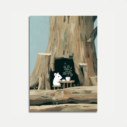 Mouse in Hollow Tree Poster