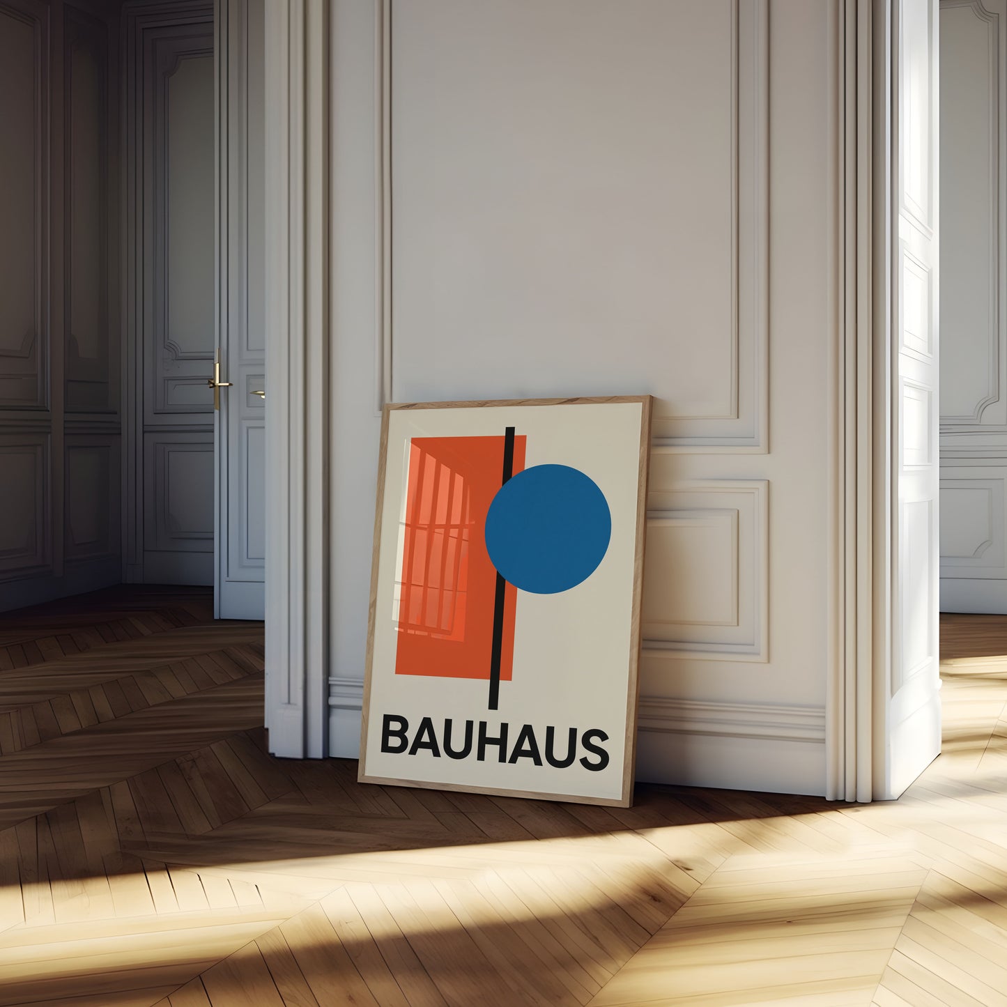 Bauhaus Geometric Composition Poster
