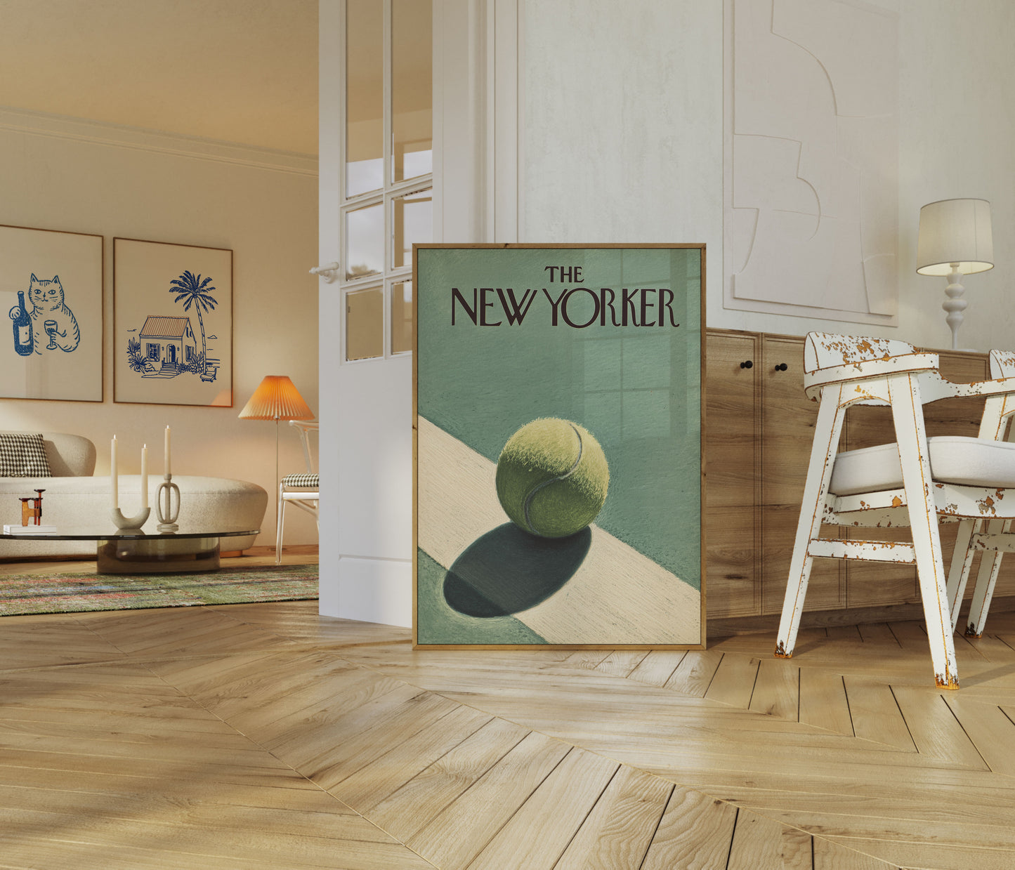 New Yorker Tennis Ball Poster