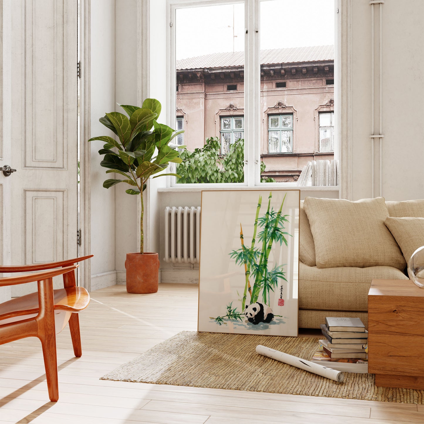 Tranquil Bamboo Forest Panda Poster