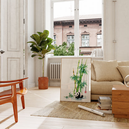 Tranquil Bamboo Forest Panda Poster