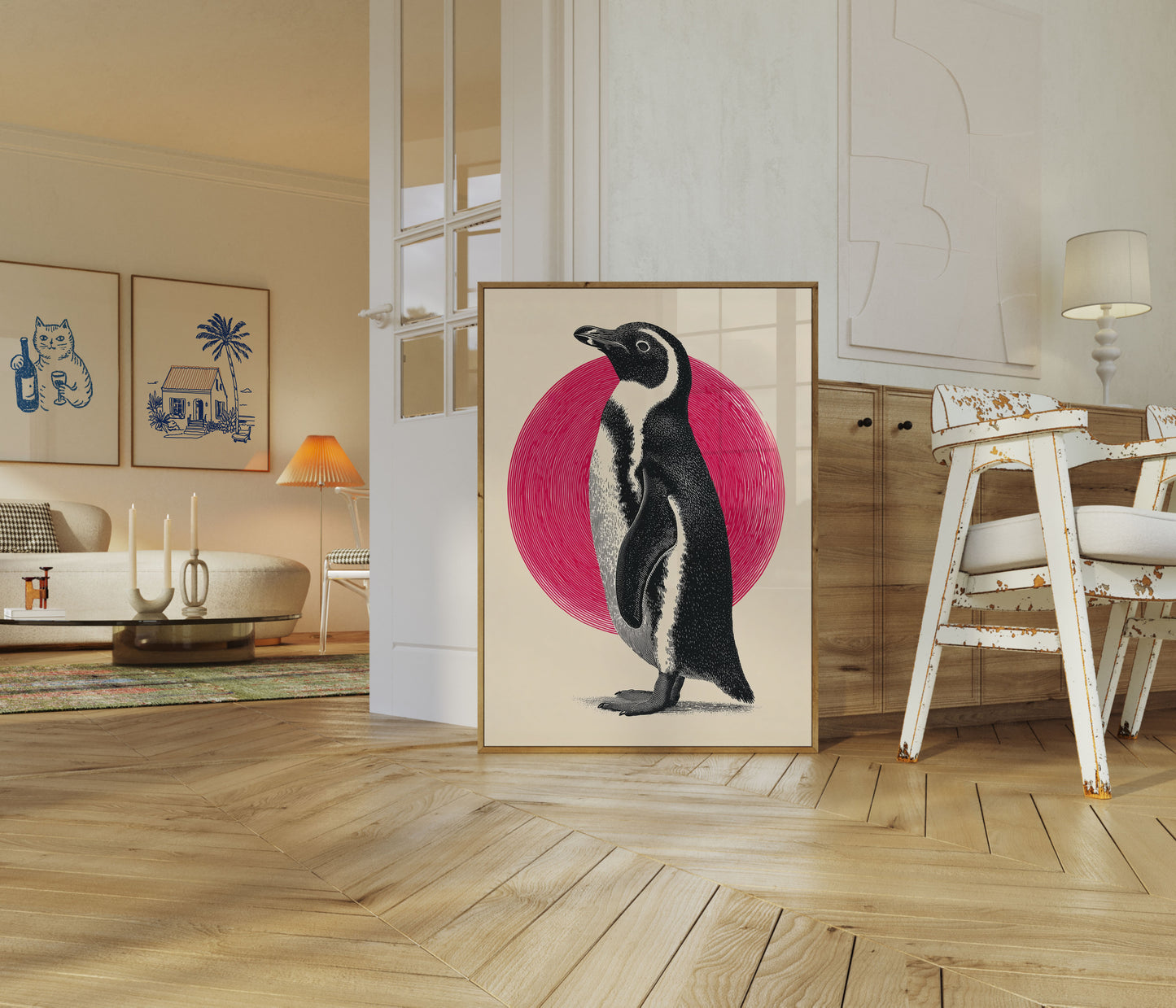 Elegant Penguin Silhouette Poster