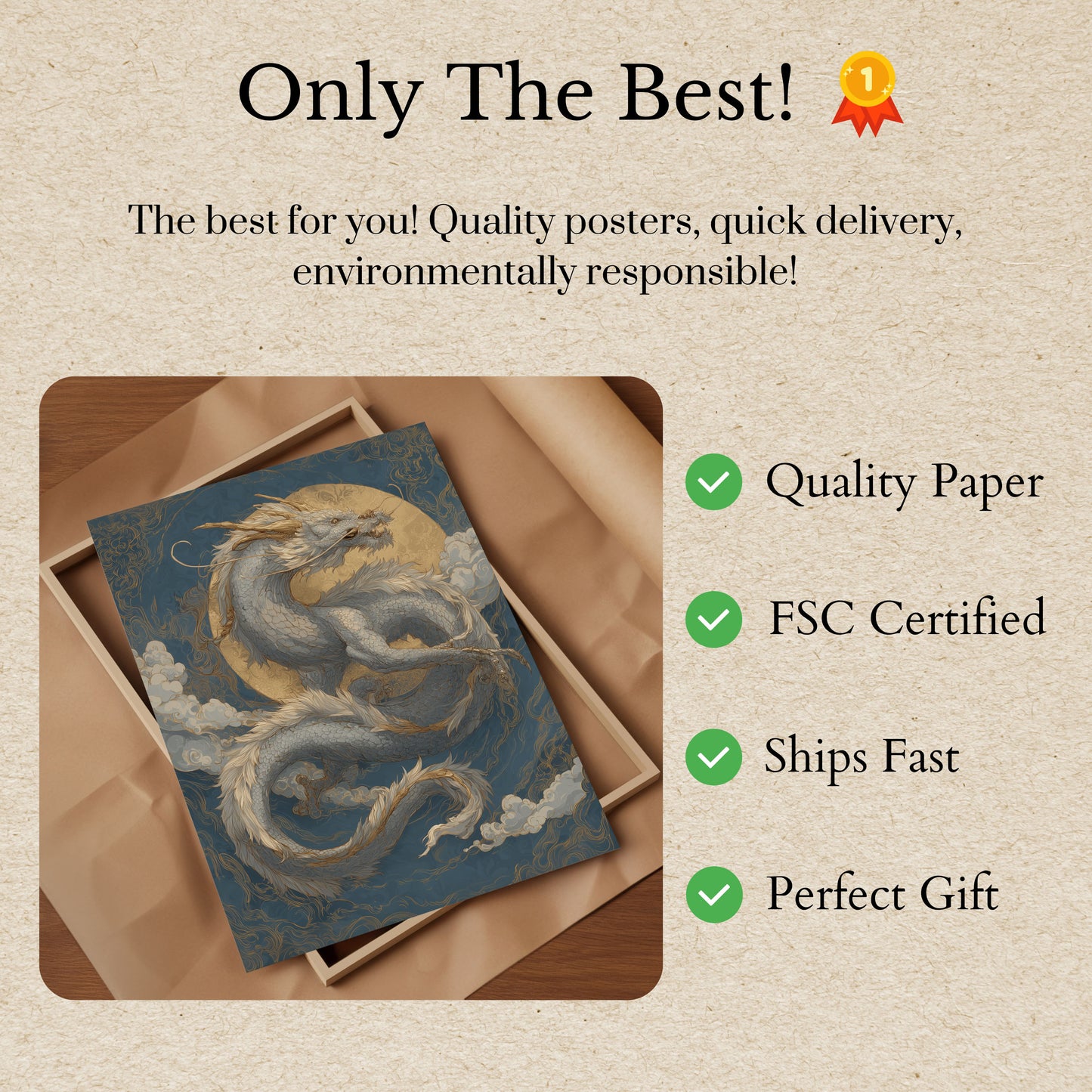 Celestial Dragon Harmony Poster