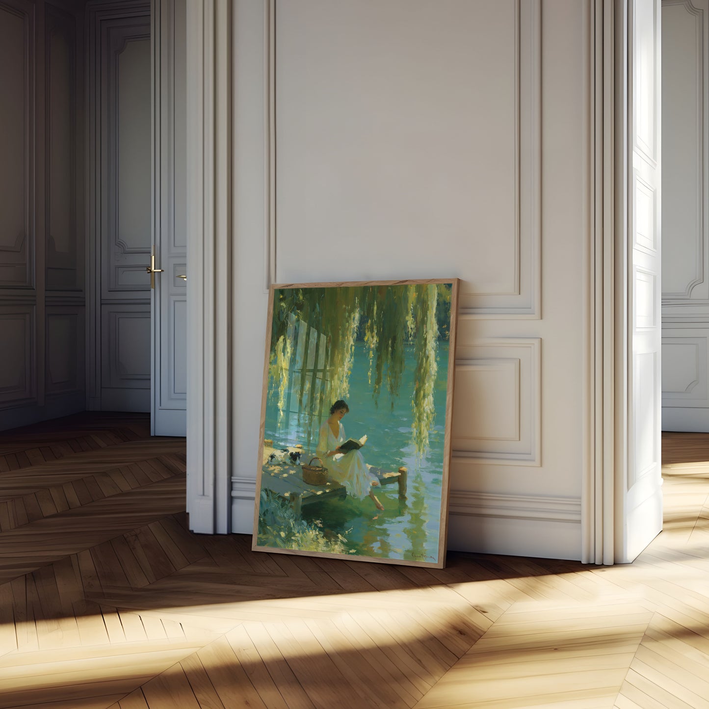 Woman Reading by Willow Poster