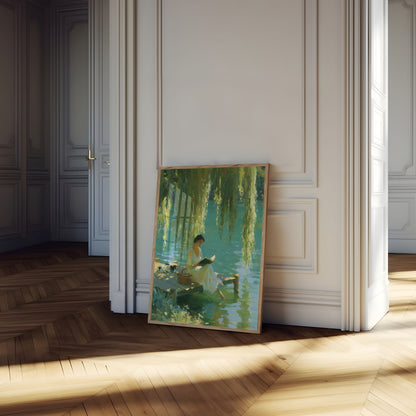 Woman Reading by Willow Poster