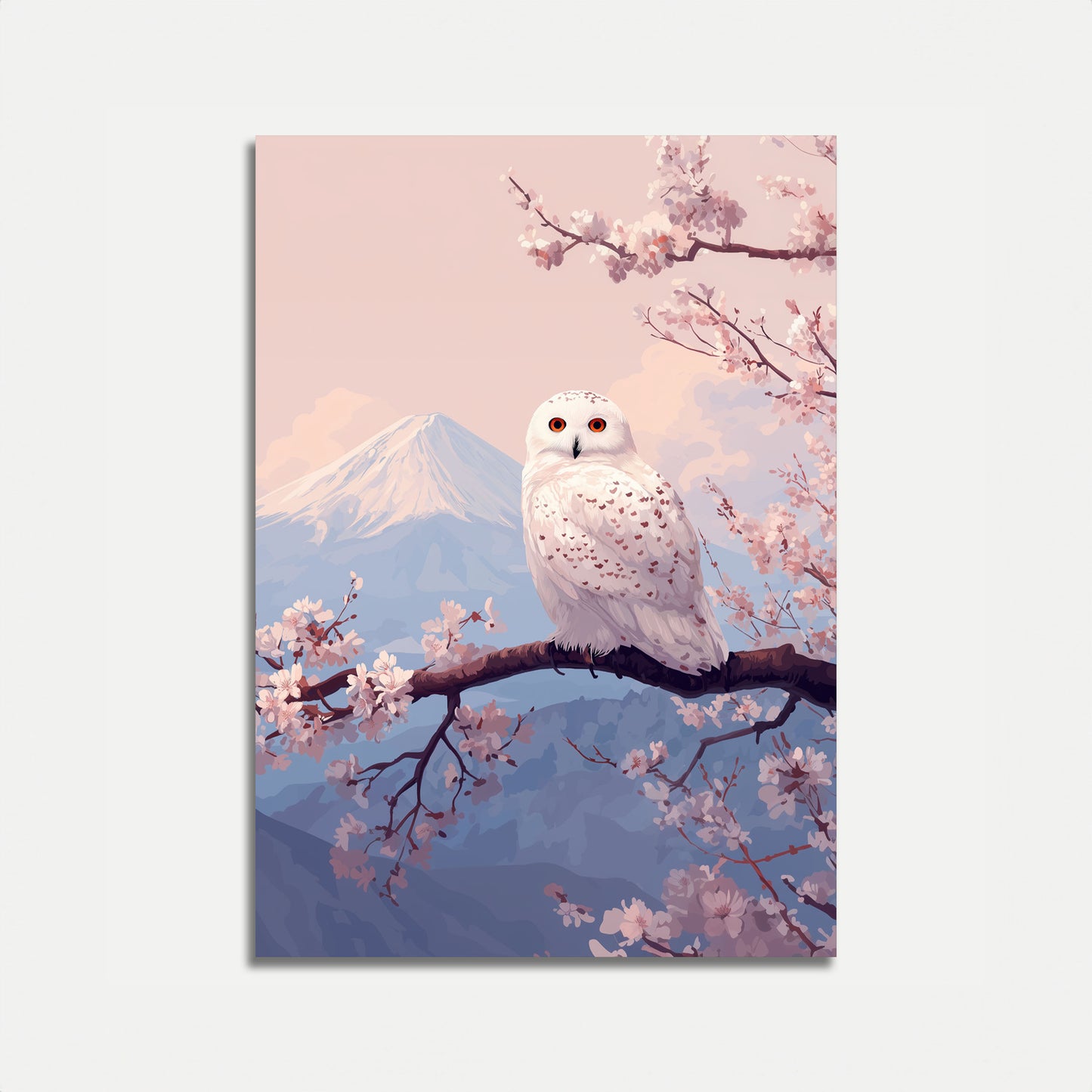 Poster del Gufo delle Nevi sul Monte Fuji
