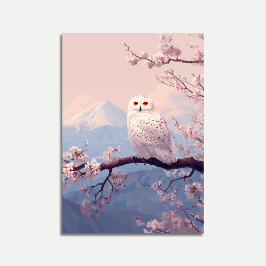 Sneklærkeugle Mount Fuji Plakat
