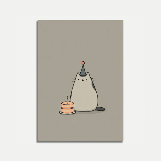 Birthday Cat Party Celebration Poster