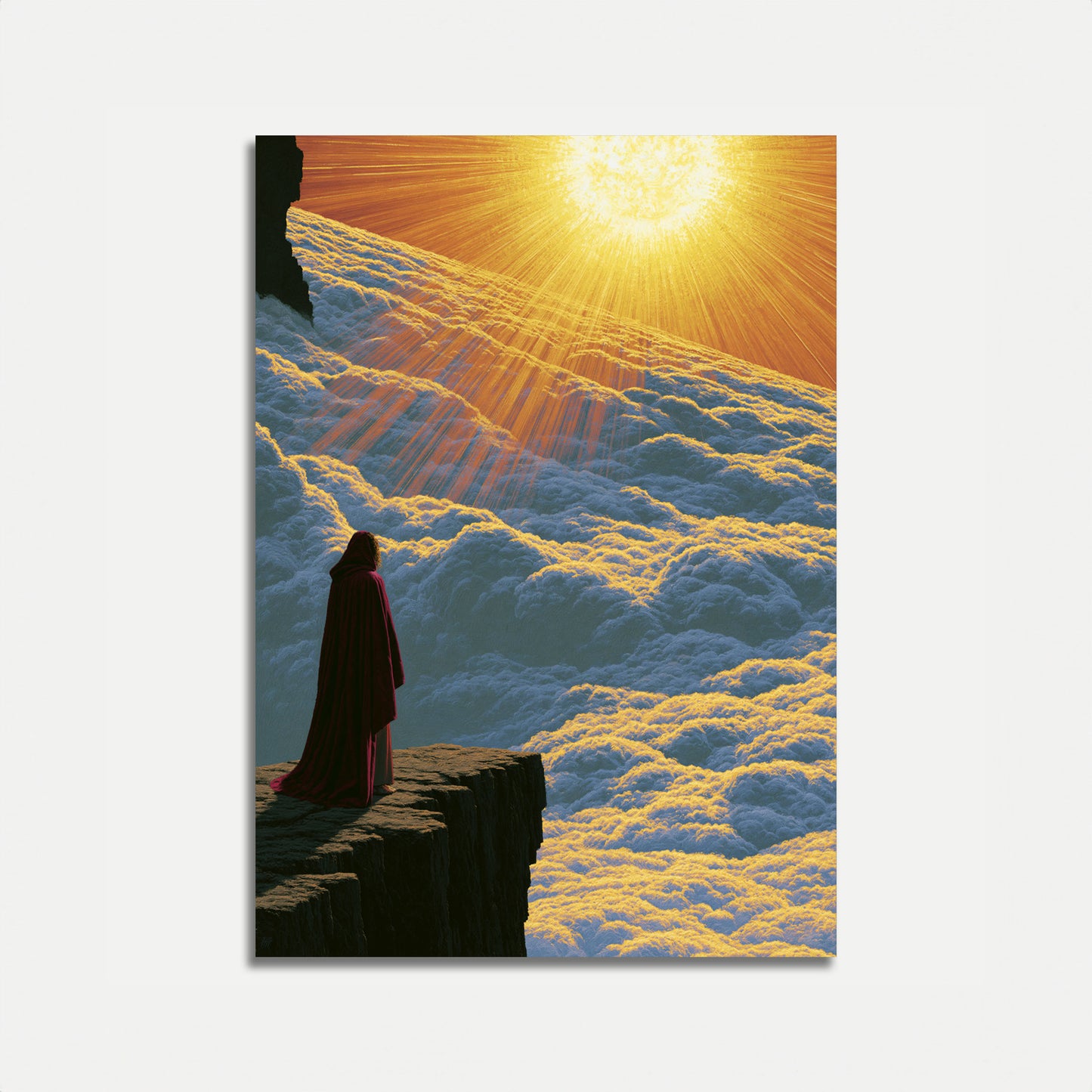 Luz Divina Acima das Nuvens Pôster