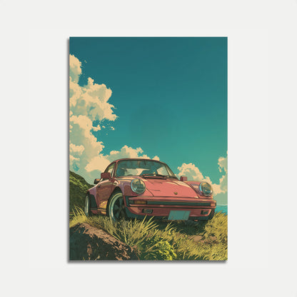 Classic Porsche Mountain Escape Poster