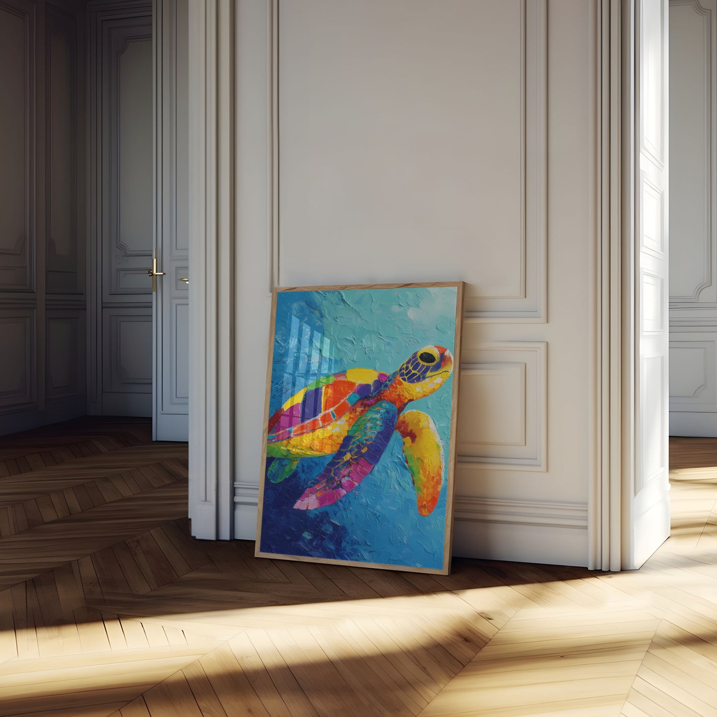 Vibrant Sea Turtle Ocean Poster