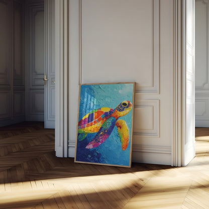 Vibrant Sea Turtle Ocean Poster