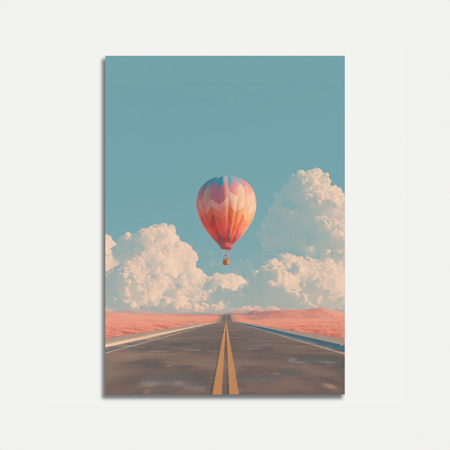 Dreamy Horizon Hot Air Balloon Poster