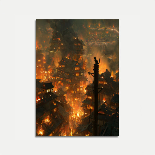 Burning City of Flames Poster