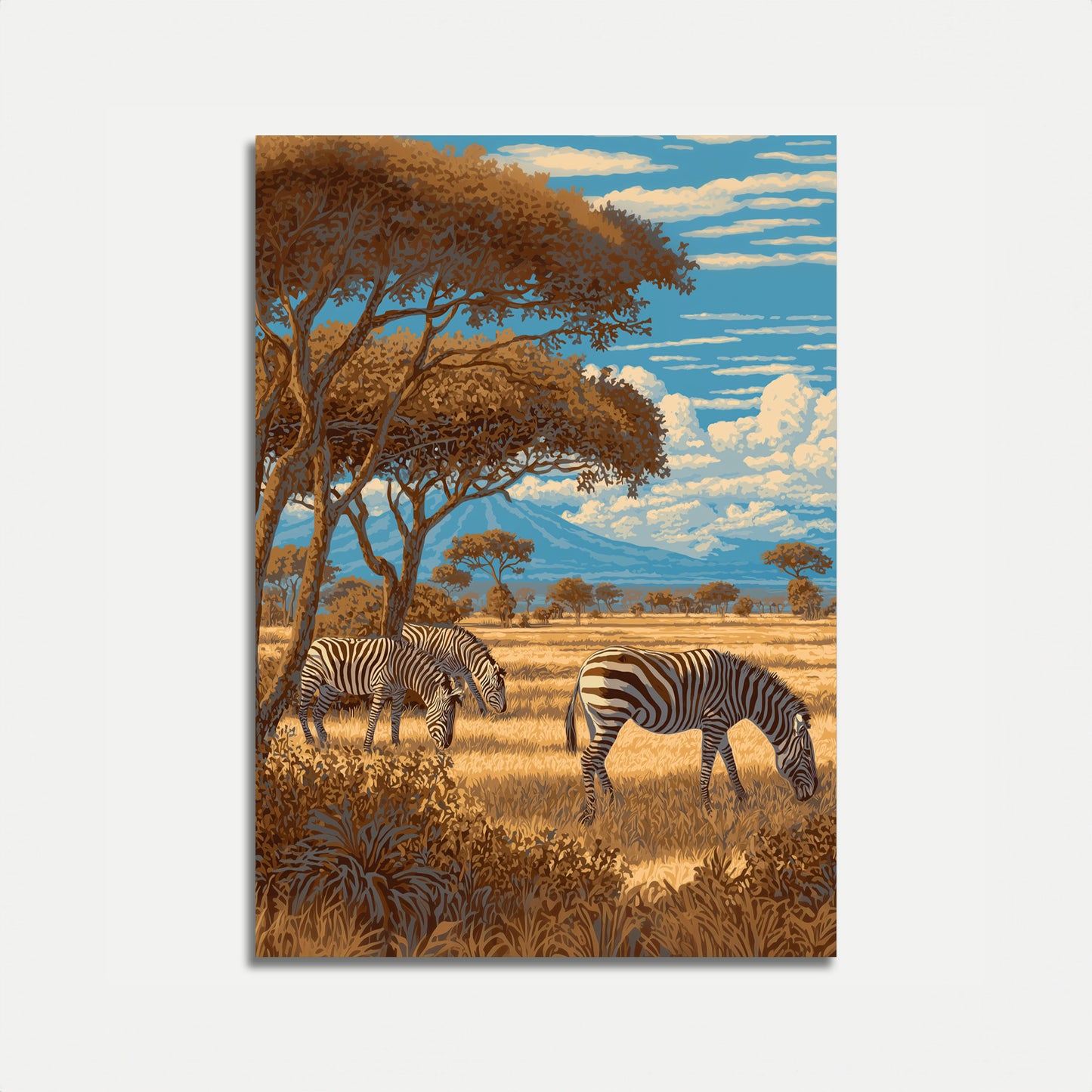 African Savanna Zebra Poster