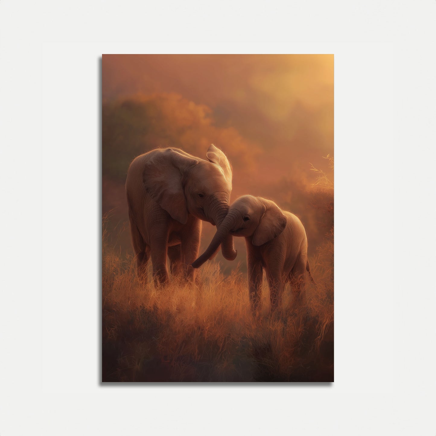 Tender Elephant Moment Poster