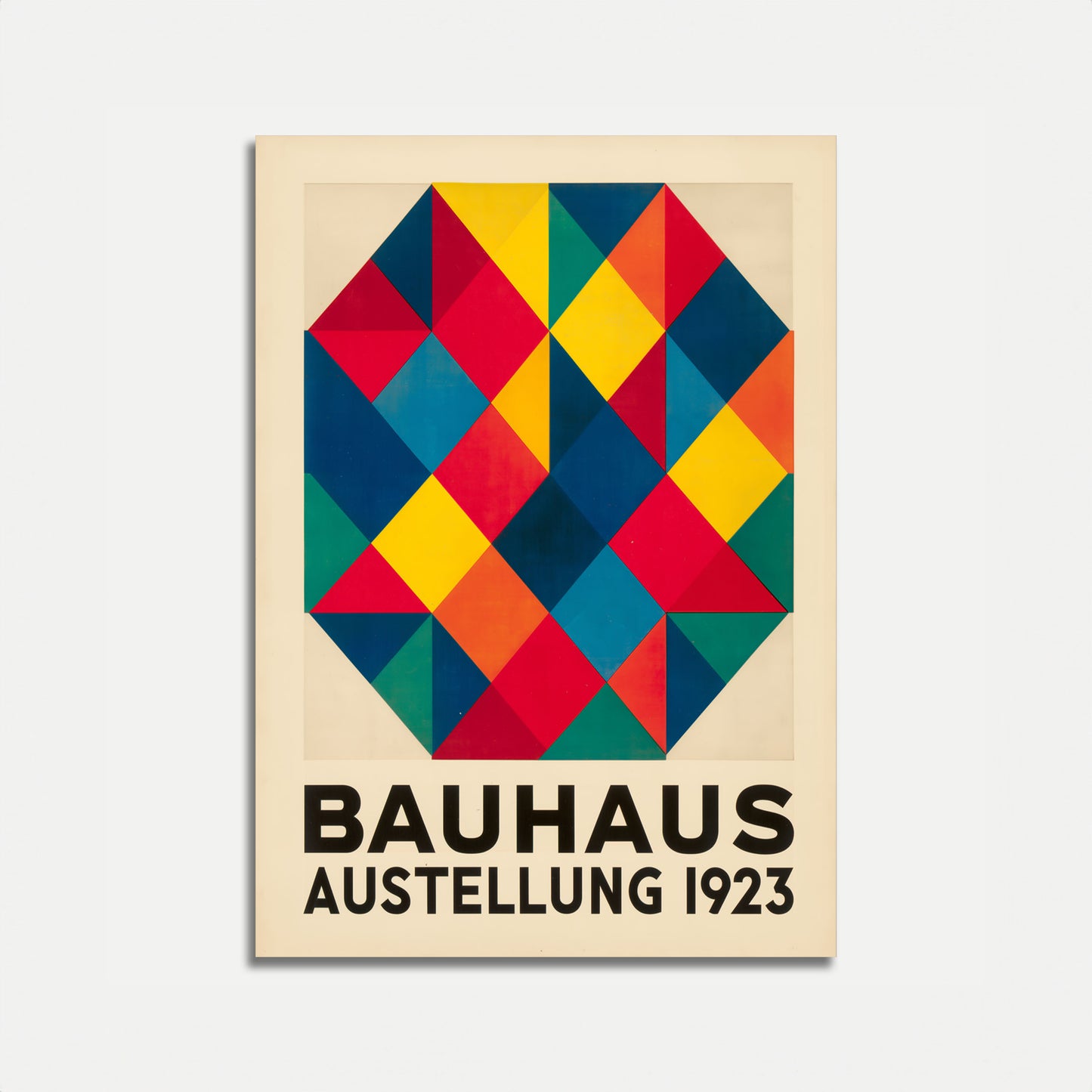 Bauhaus Geometric Diamond Poster