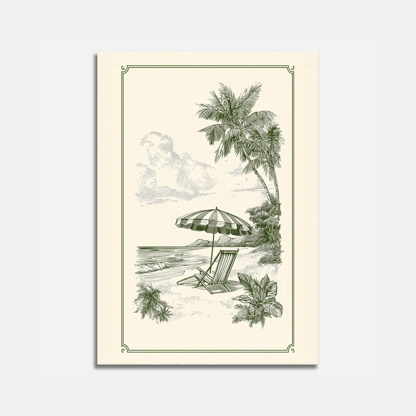 Tropical Beach Surfing Escape Poster