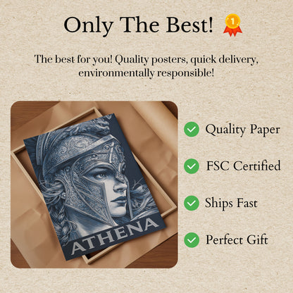 Athena Goddess Warrior Poster