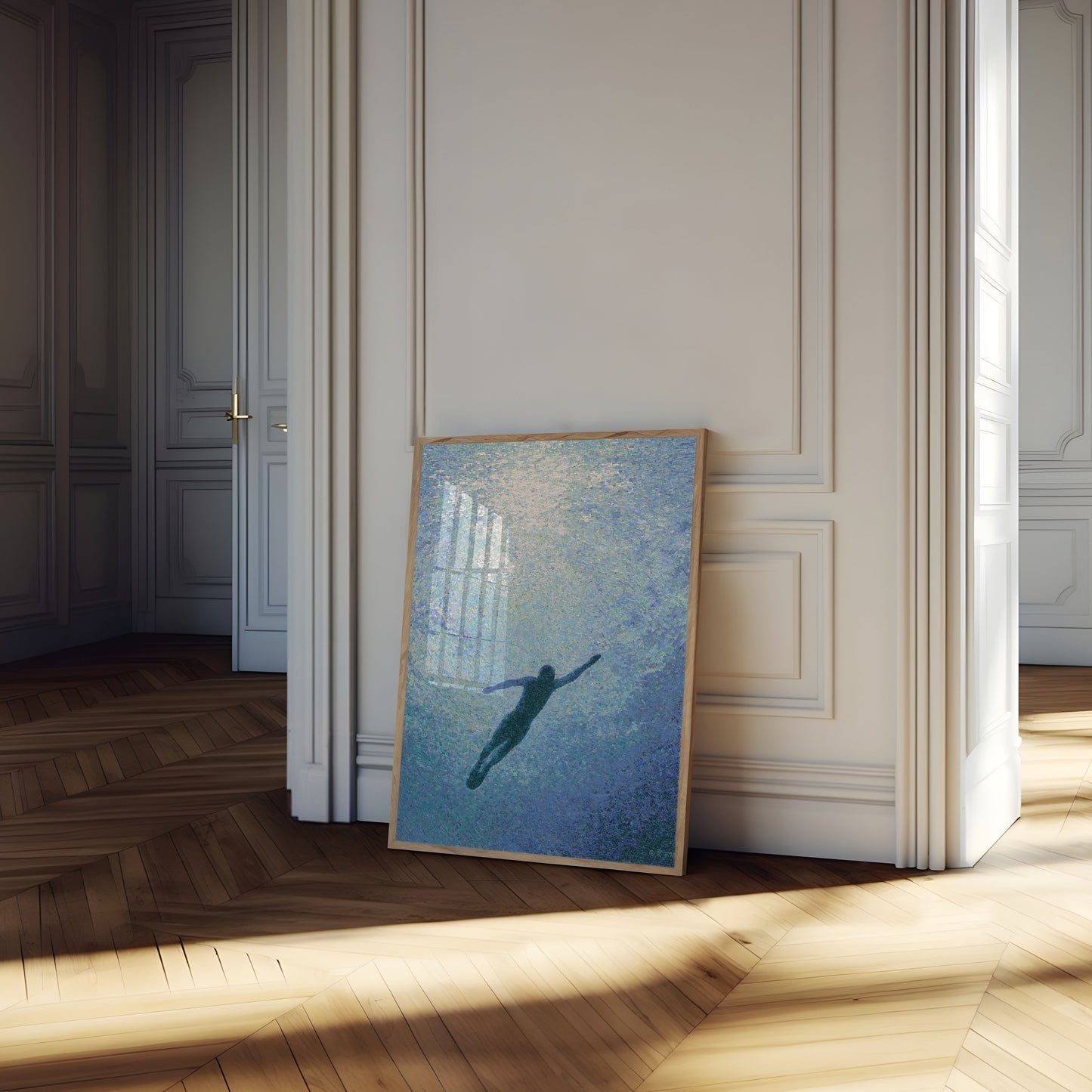 Freediver in the Ocean Poster