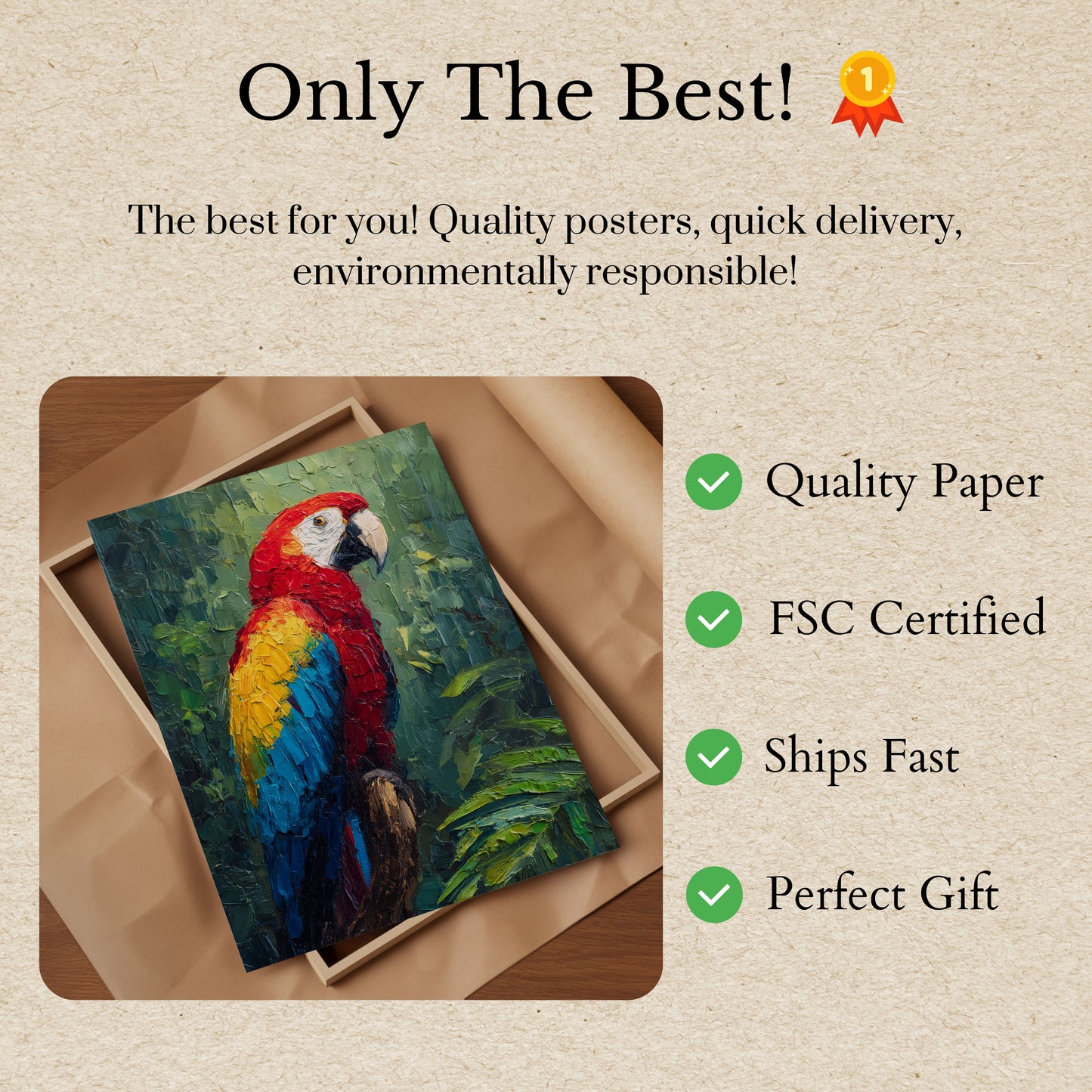 Poster del Macaw Scarlatto Vivace