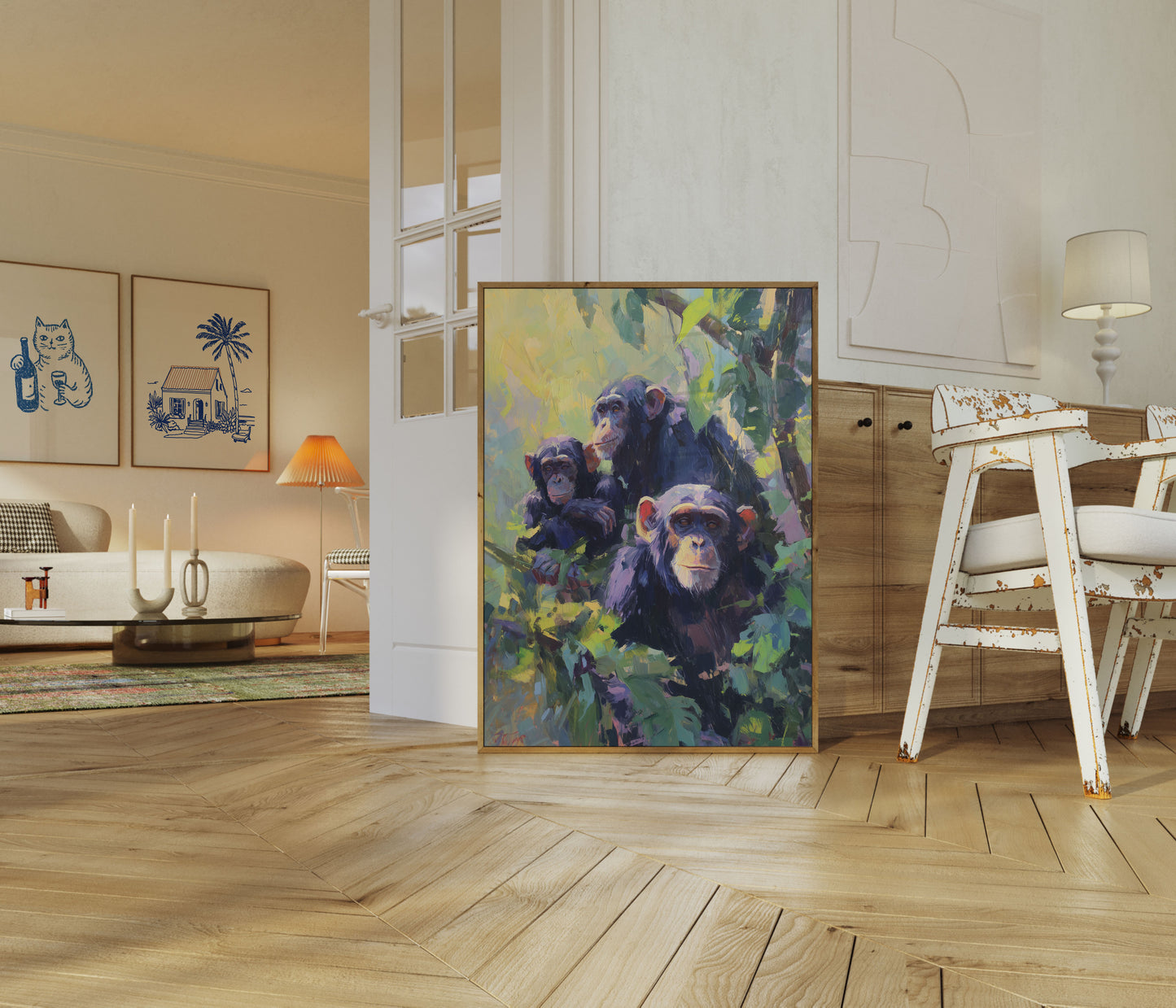 Manifesto degli Scimpanzé nella Giungla