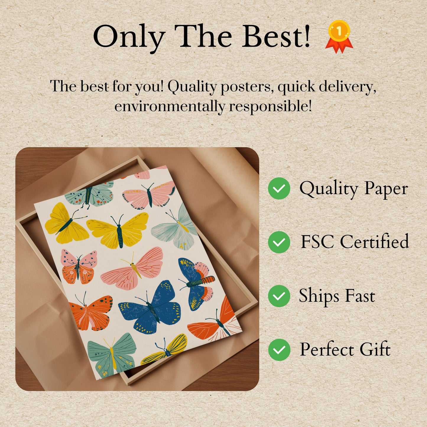Dancing Butterfly Garden Poster