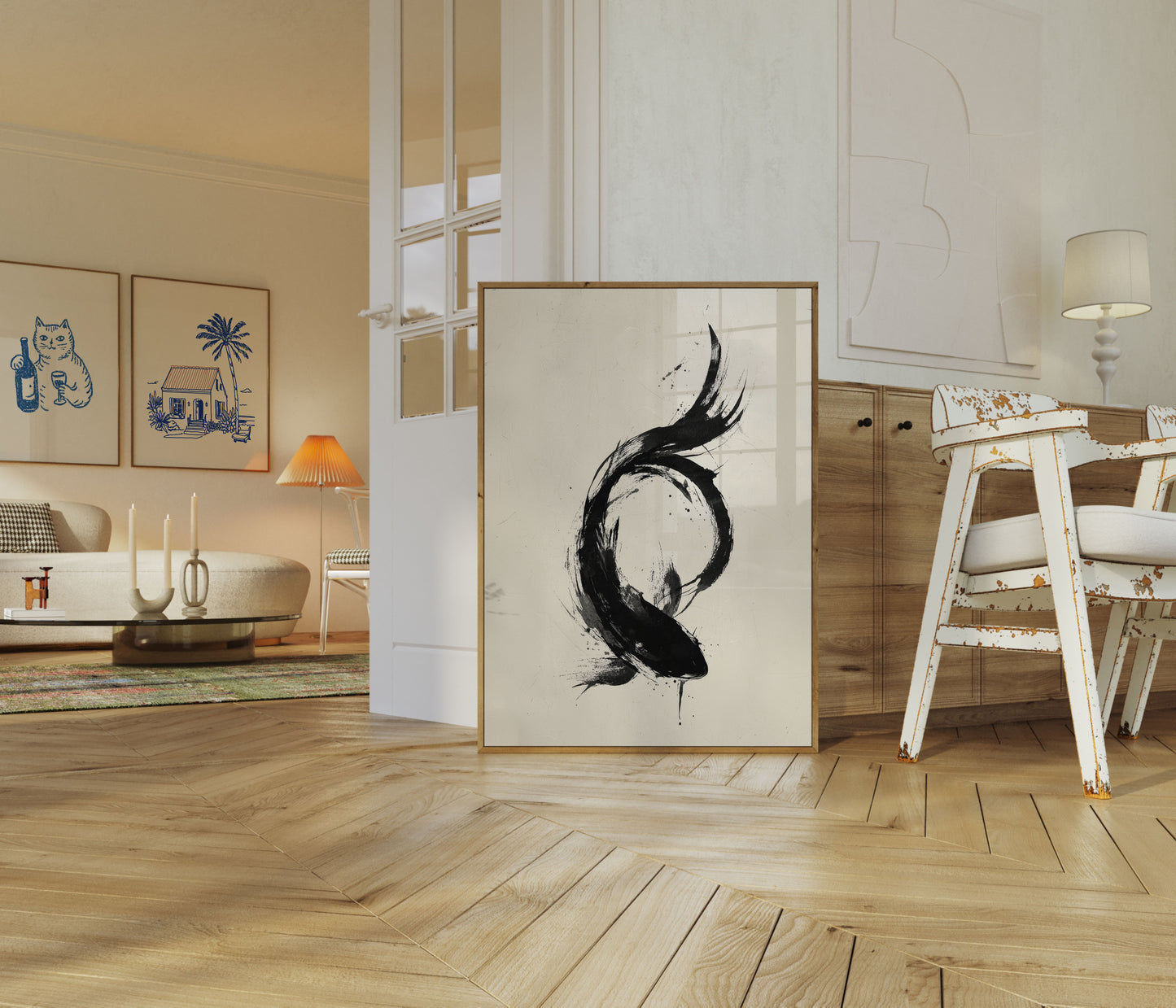 Zwarte Inkt Koivis Poster